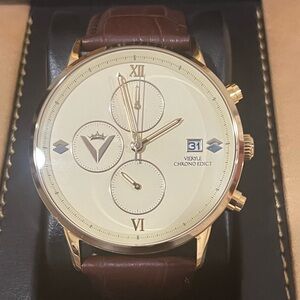 Vieryle Limited Gold and Brown Men's Watch